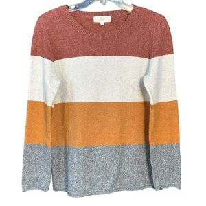 Excellent! Pinque women multistripe long sleeve sweater M